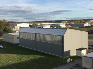 Couverture de batiment en charpente metallique Vosges Lorrains France
